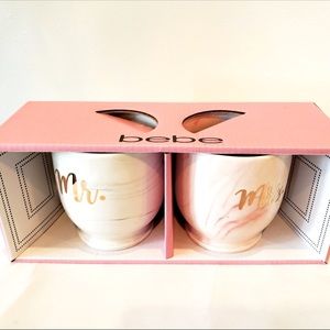 Bebe Mr. & Mrs. Light Pink Marble with Gold Foil Lettering